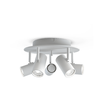 Belid Tyson 5-spotlight Ø29 cm Vit