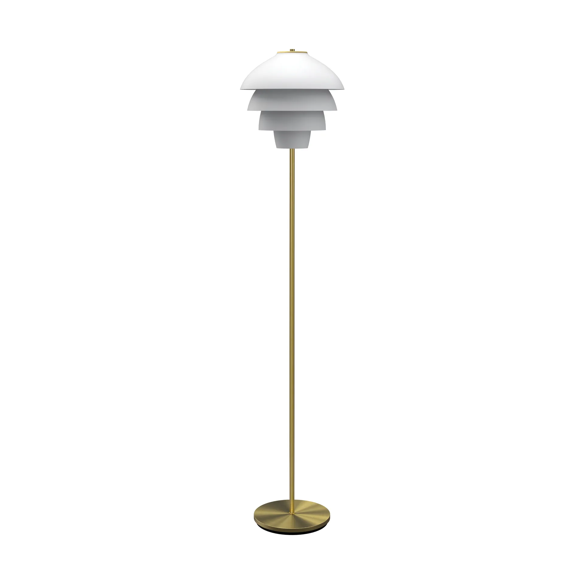Valencia golvlampa 150 cm, Mattvit-mässing Belid