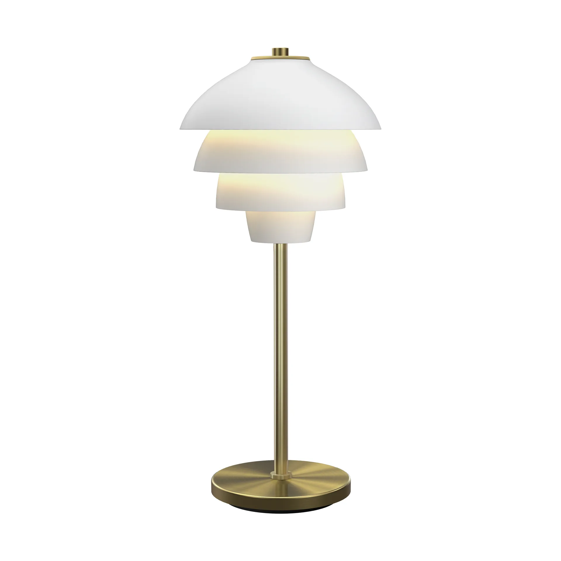 Valencia Tischleuchte 41 cm, Mattweiß-messing Belid