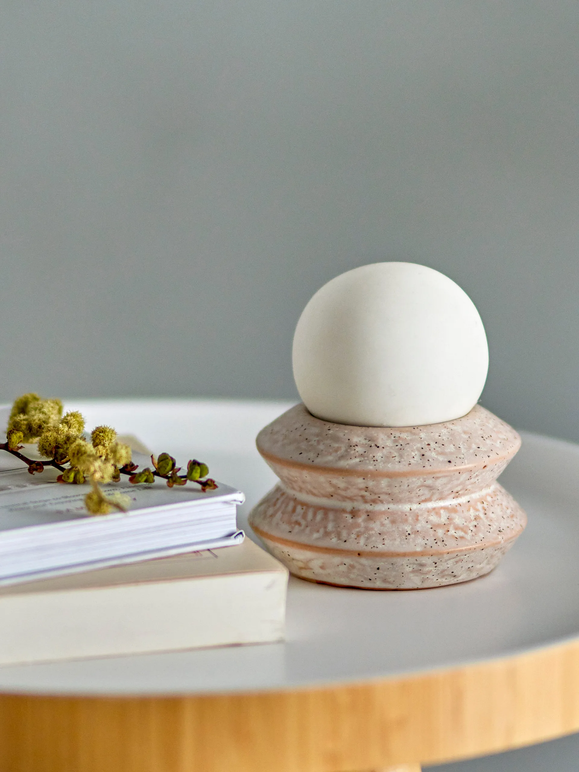 Capella portabel bordslampa Ø10x11 cm, White double Bloomingville