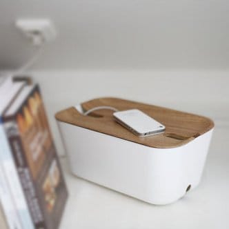 Cable organiser M, wooden print Bosign