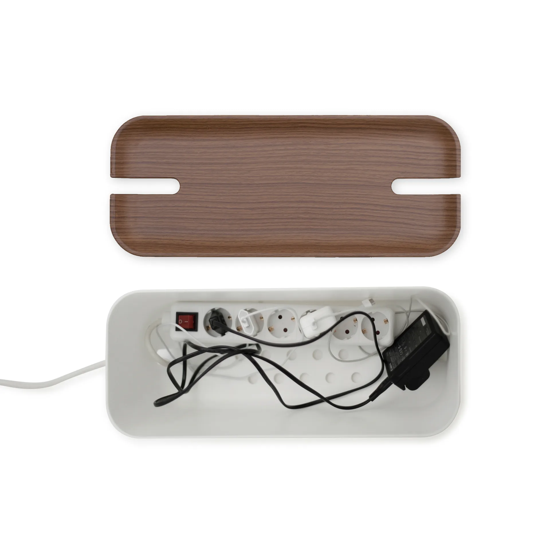 Cable Organiser XL, Dunkles Holzdekor Bosign