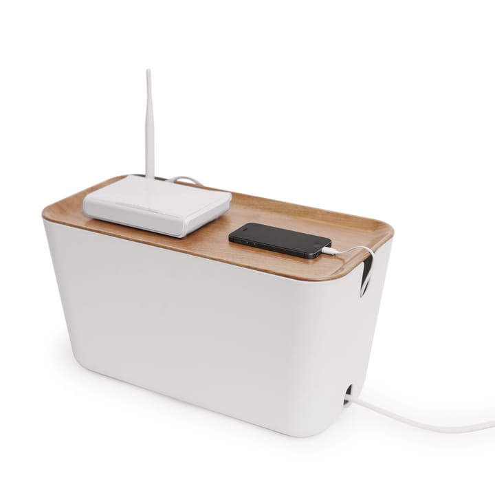 Cable Organiser XXL cabel tidy, Wood-white Bosign