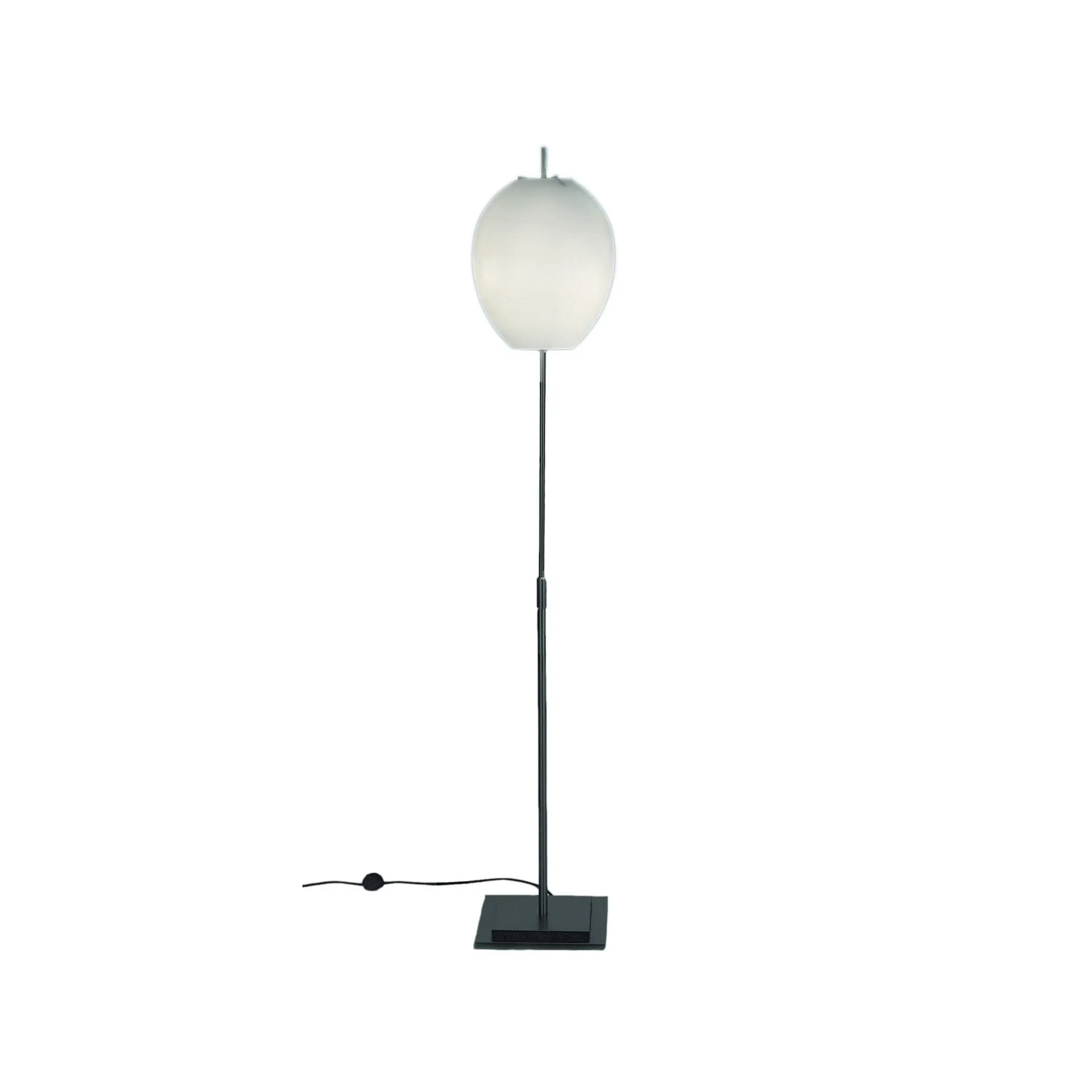Egg golvlampa, vit/rostfritt stål, opalglas Bsweden