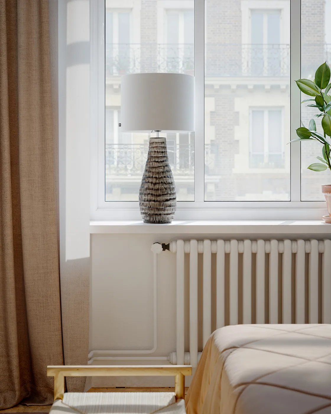 Bartha table lamp 74 cm, Brown-beige By Rydéns