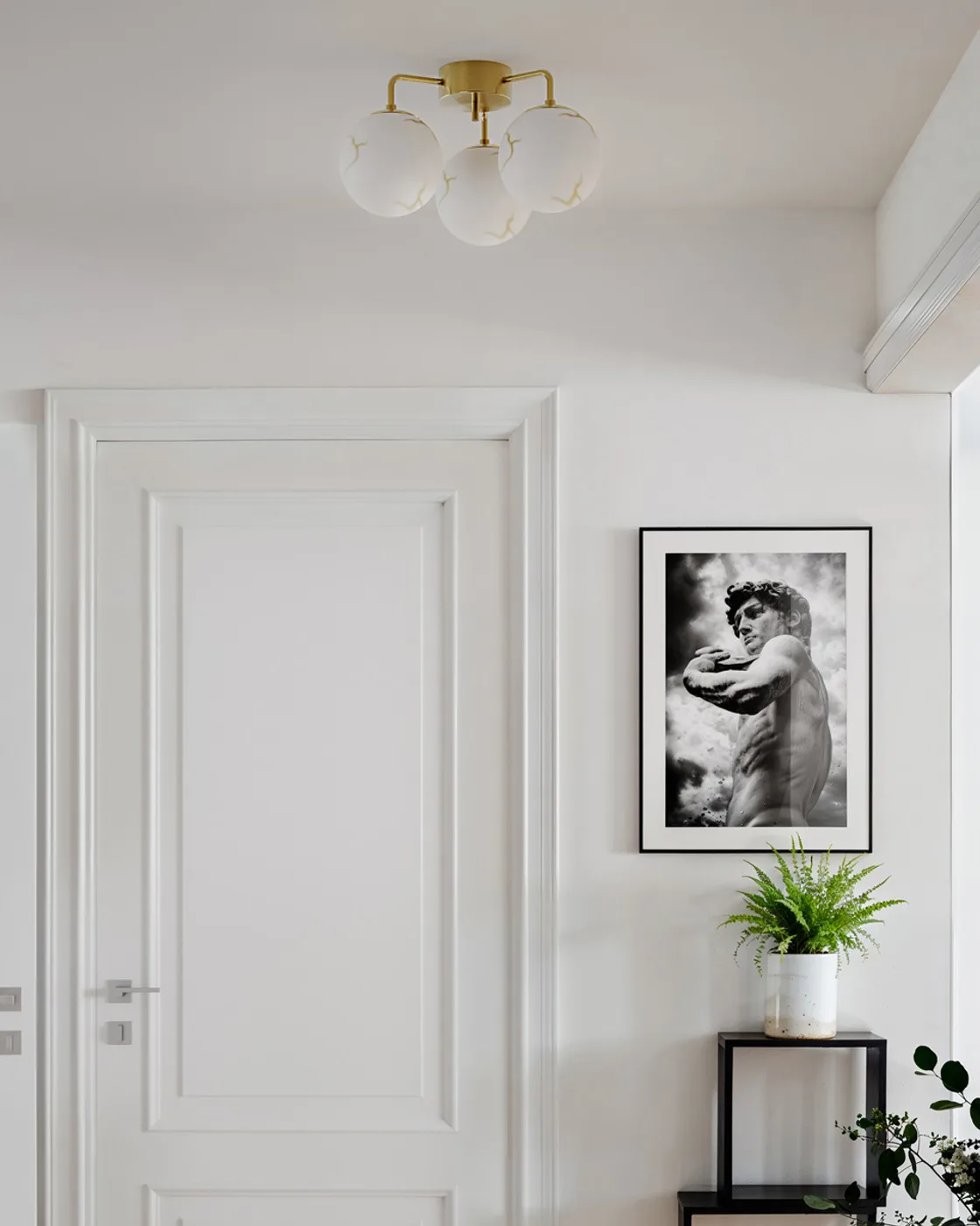 Bellagio ceiling lamp 3-lite, Brass-white By Rydéns