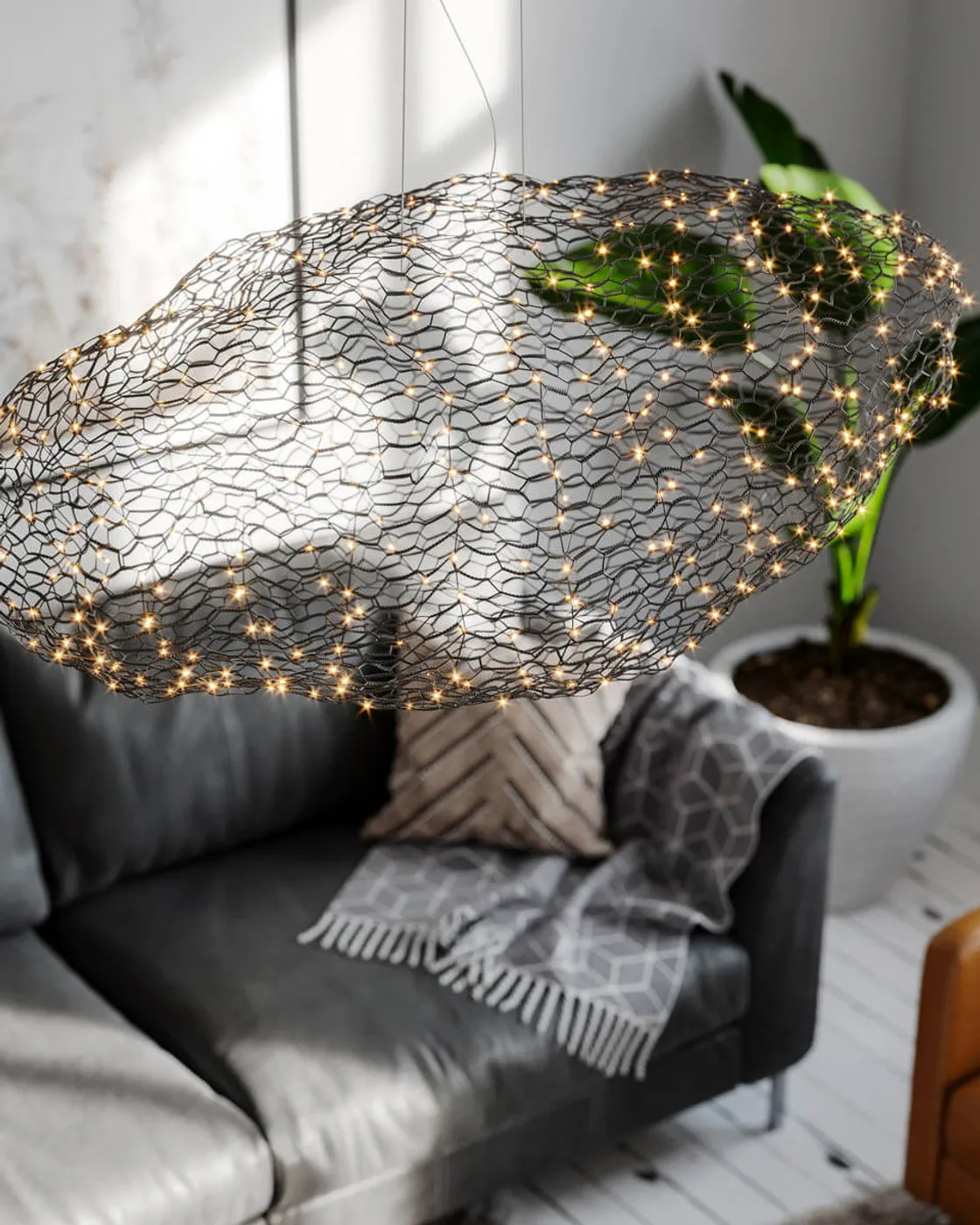 Hayden ceiling lamp, Matte black, 115 cm By Rydéns