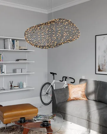 Hayden ceiling lamp - Matte black, 115 cm - By Rydéns