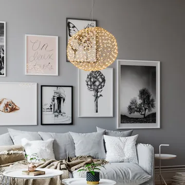 Hayden pendant lamp - gold, 60cm - By Rydéns