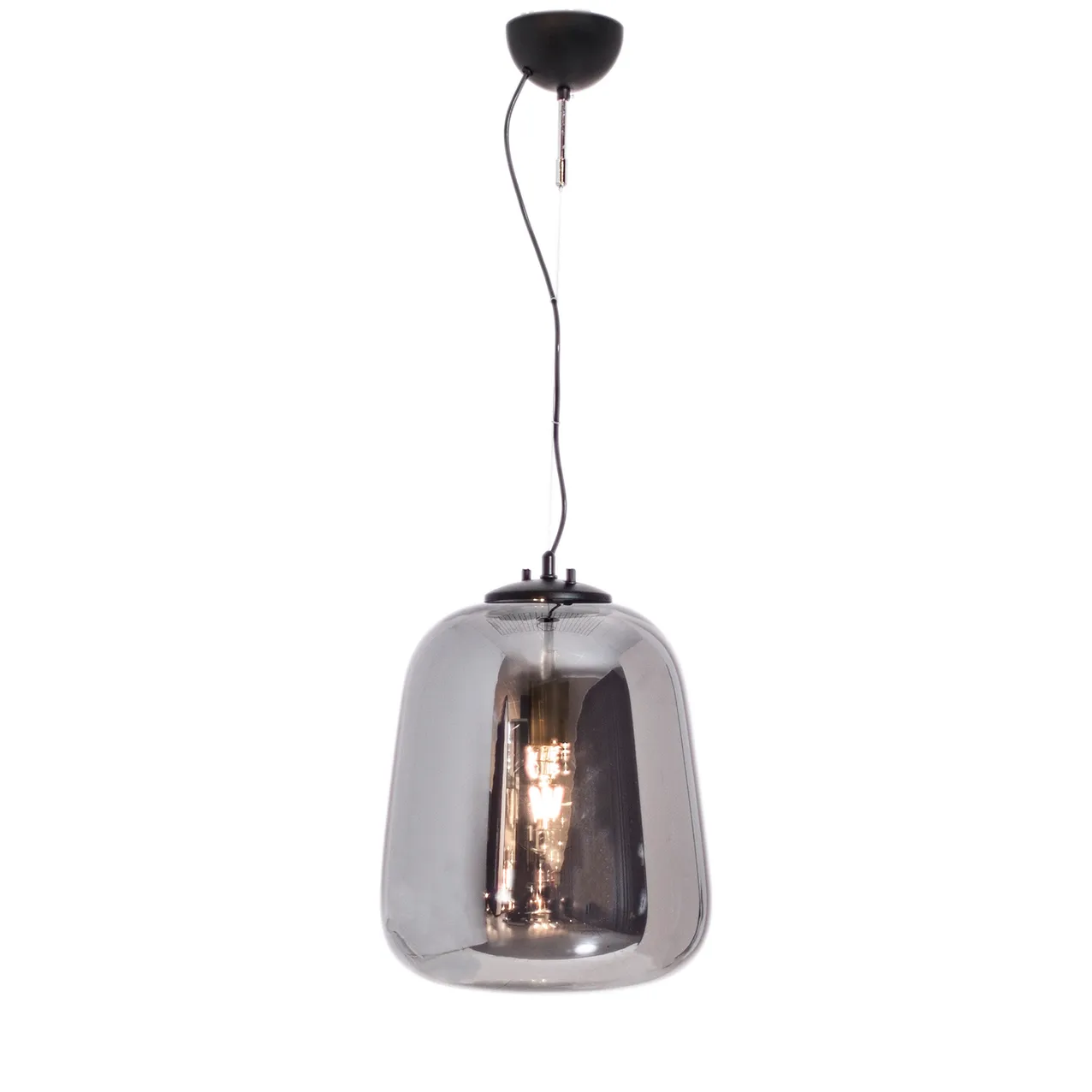 Leola ceiling lamp Ø33 cm, black-smoke grey By Rydéns