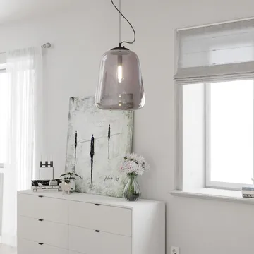 Leola ceiling lamp Ø33 cm - black-smoke grey - By Rydéns