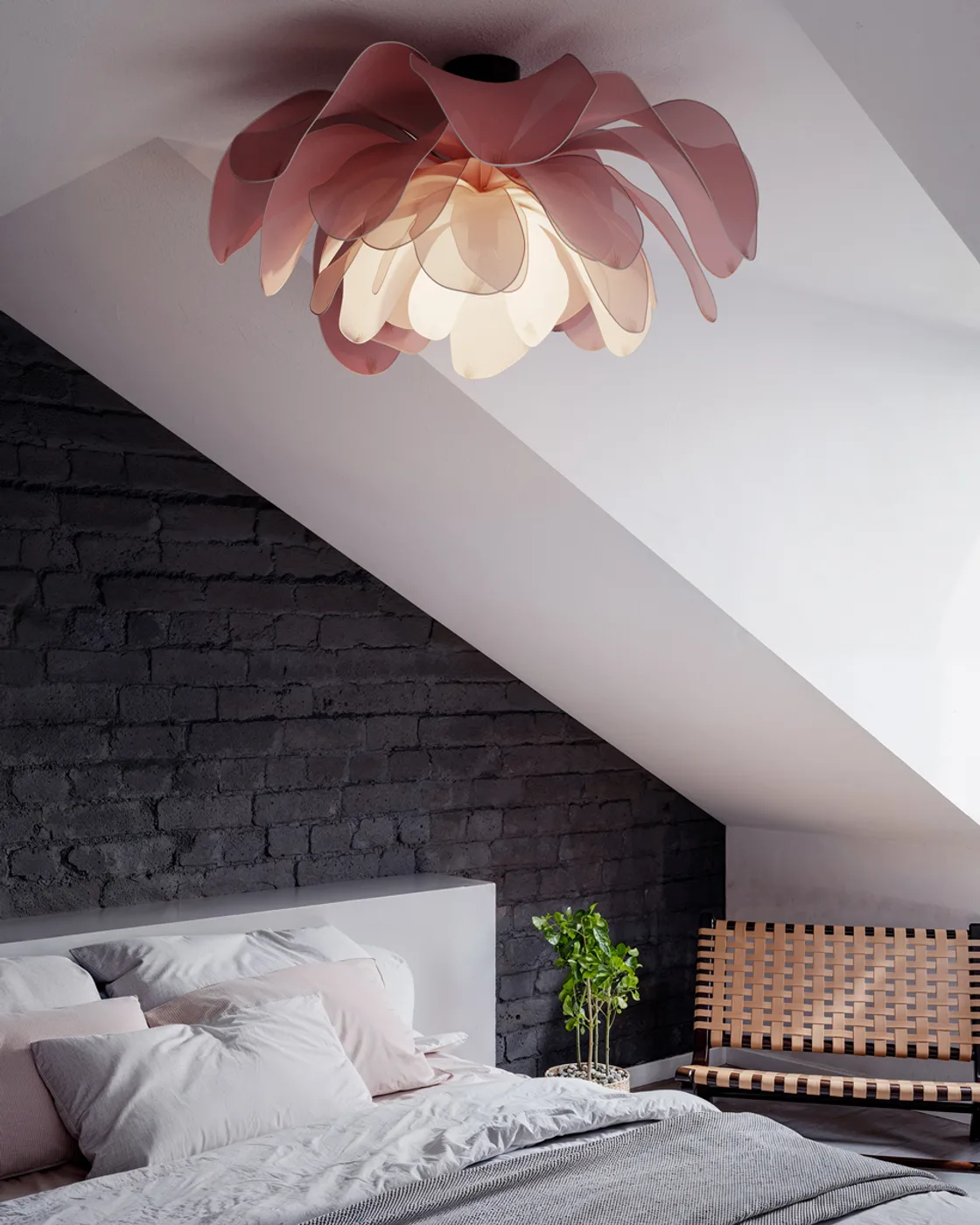Lou Lou plafond Ø80 cm, Rosa By Rydéns
