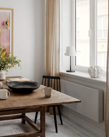 Lumi bordslampa 48,5 cm - Matt svart-vit - By Rydéns