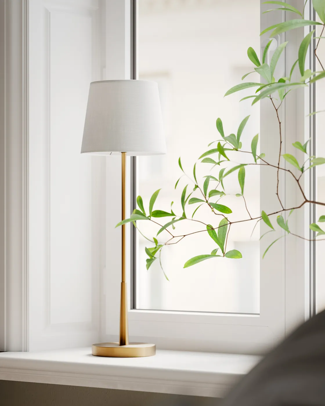 Lumi table lamp 68,5 cm, Gold-white By Rydéns