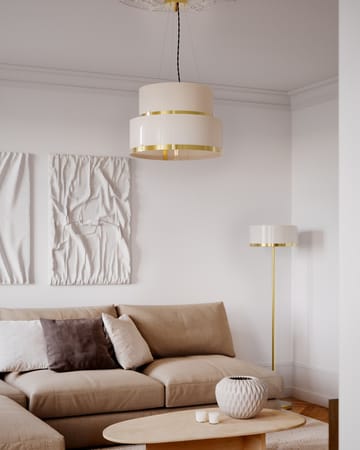 Marcel pendant lamp Ø50 cm - Brass-white - By Rydéns