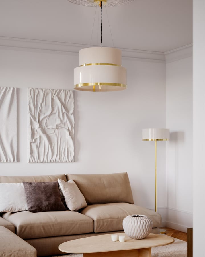 Marcel pendant lamp Ø50 cm, Brass-white By Rydéns