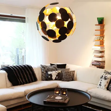 Planet ceiling lamp 66 cm - black-gold - By Rydéns