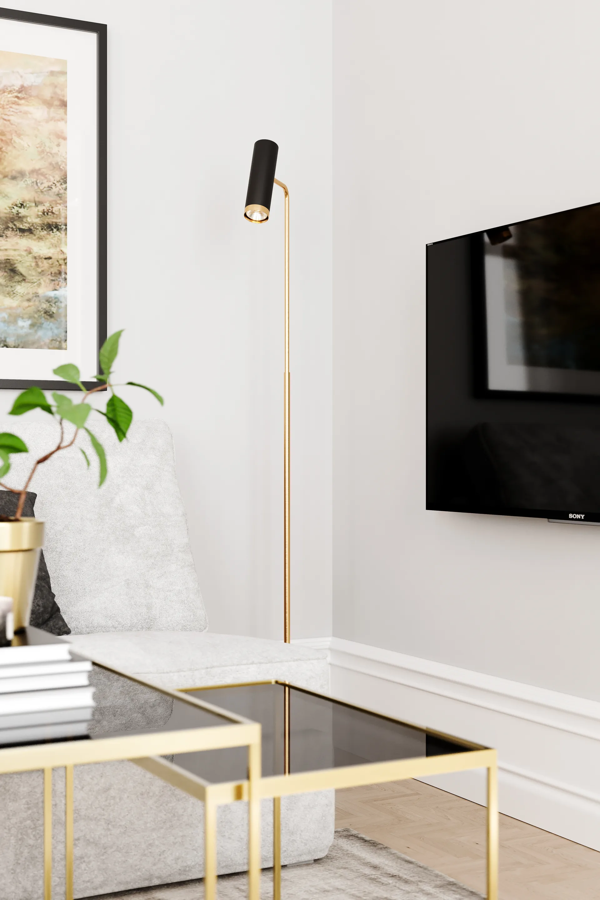 Puls floor lamp, Matt black By Rydéns