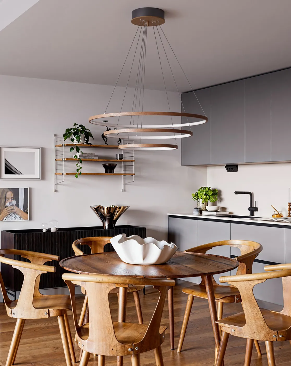 Trione Deckenleuchte Ø80 cm, Walnuss By Rydéns