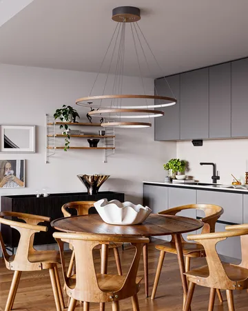 Trione Deckenleuchte Ø80 cm - Walnuss - By Rydéns