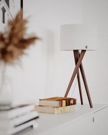 Vega table lamp55 cm - Walnut-white - By Rydéns