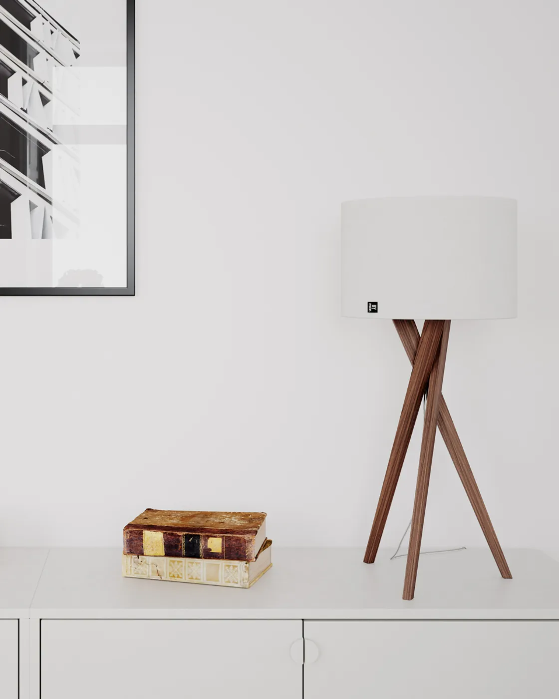 Vega table lamp55 cm, Walnut-white By Rydéns
