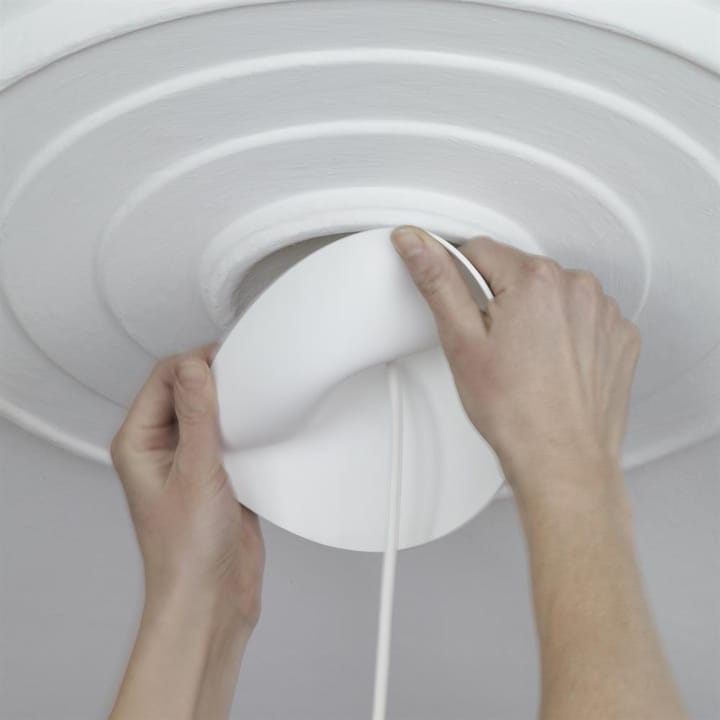 CableCup Trio ceiling cup, white CableCup