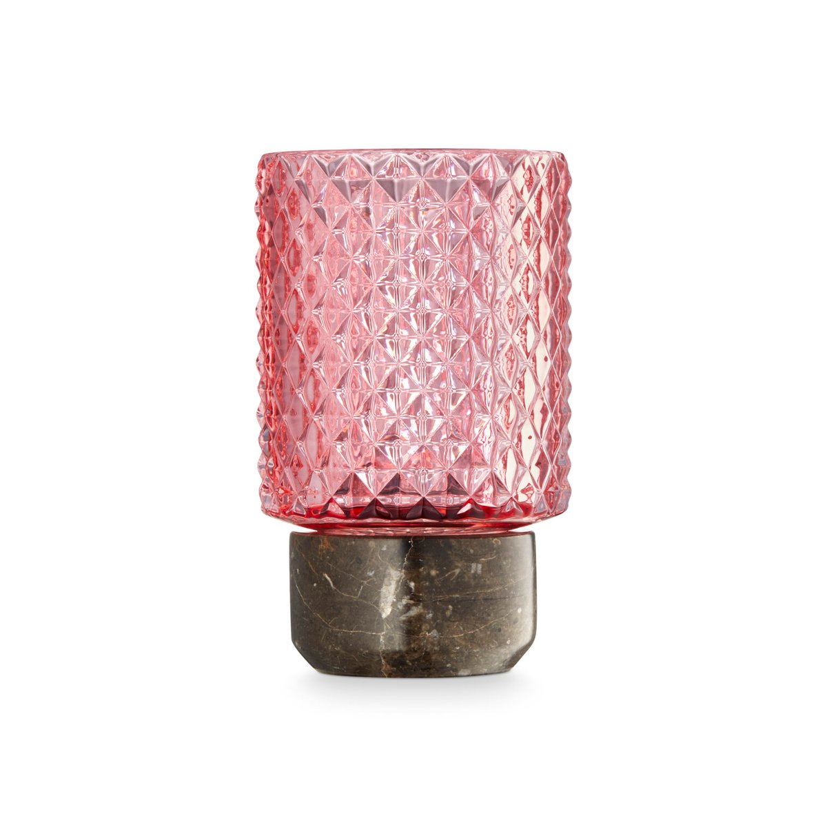 Design By Us Sons of Marble Teelichthalter Ø9x15 cm Braun-rosa