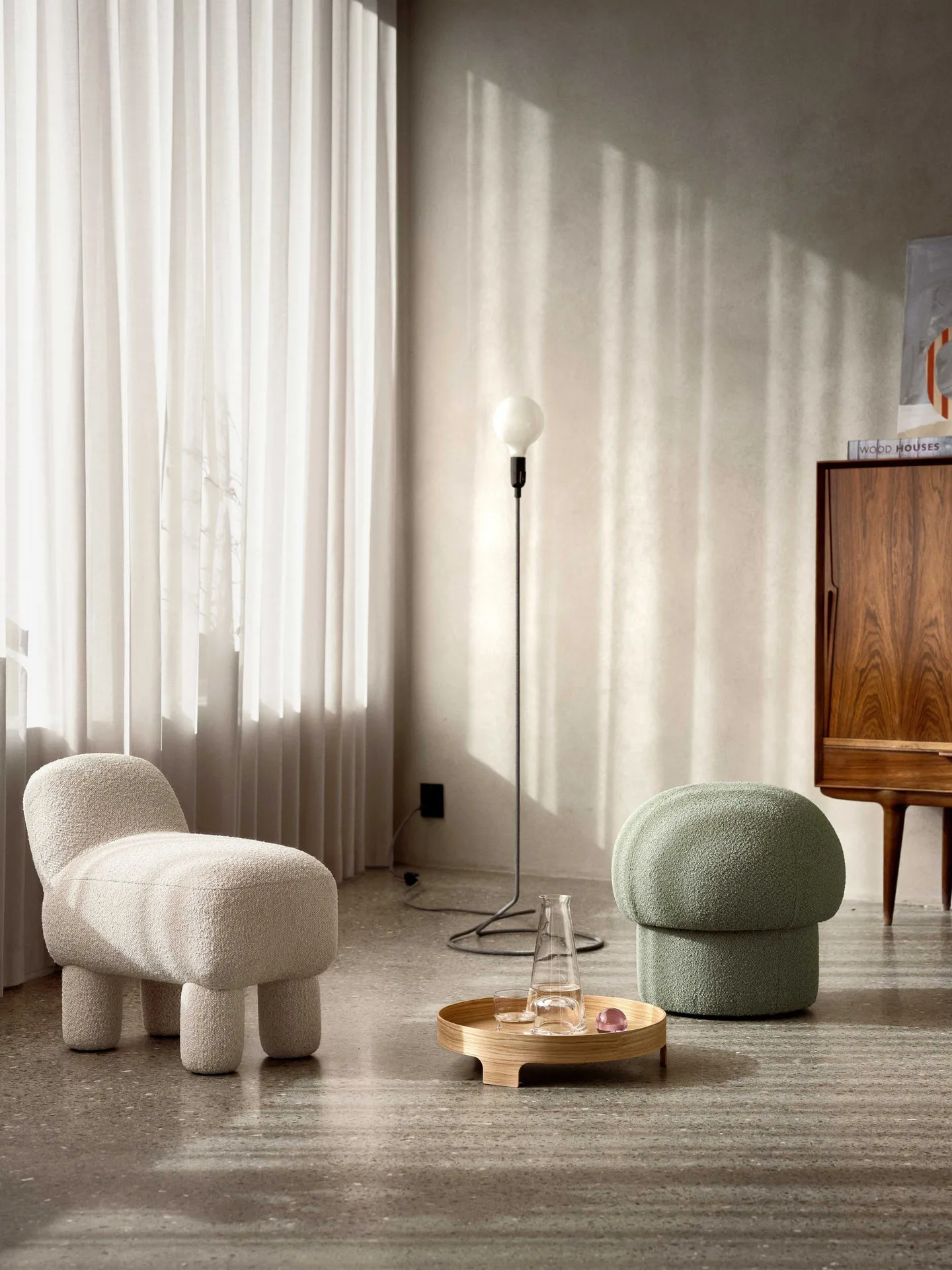 Cord Leuchte, Schwarz-weiß Design House Stockholm