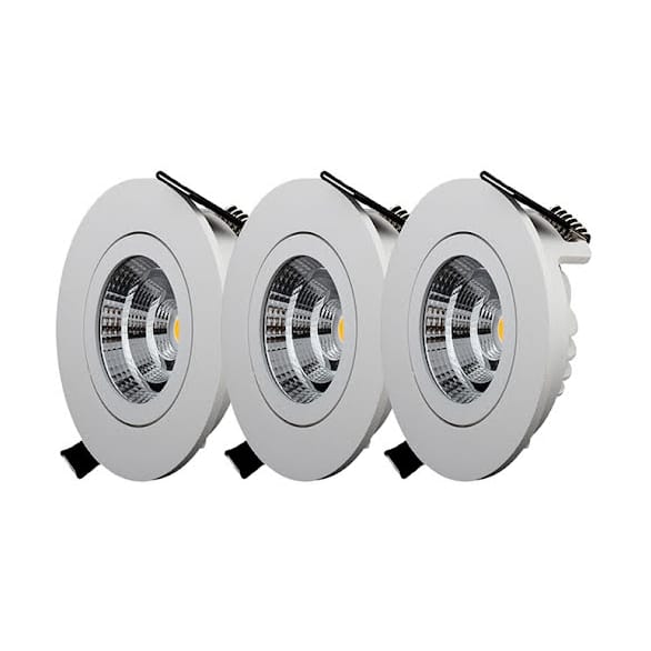 Designlight Downlight Tilt Including Driver and Cabling 3-pack - QB-301MW white - Designlight
