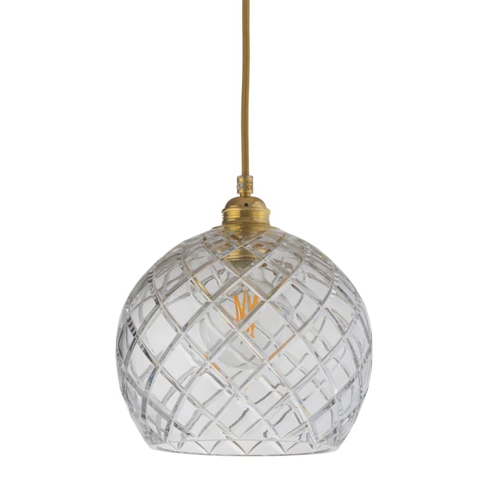 Rowan taklampa Crystal Ø 22 cm - Medium check m. guldsladd - EBB & FLOW