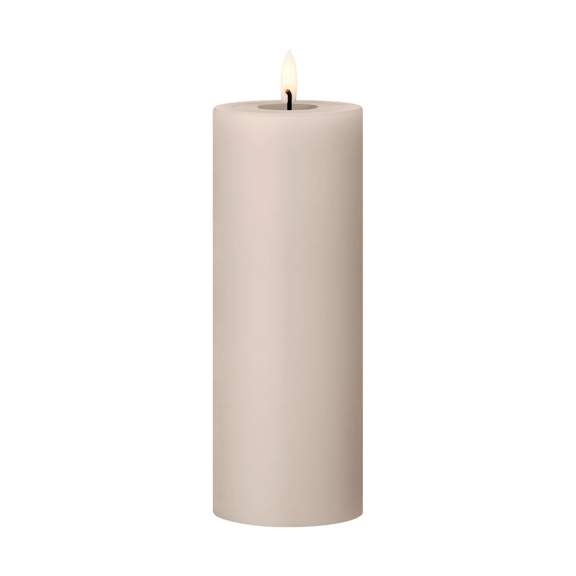ester & erik Blockkerze LED, 22 Linen Grey, 20cm ester & erik