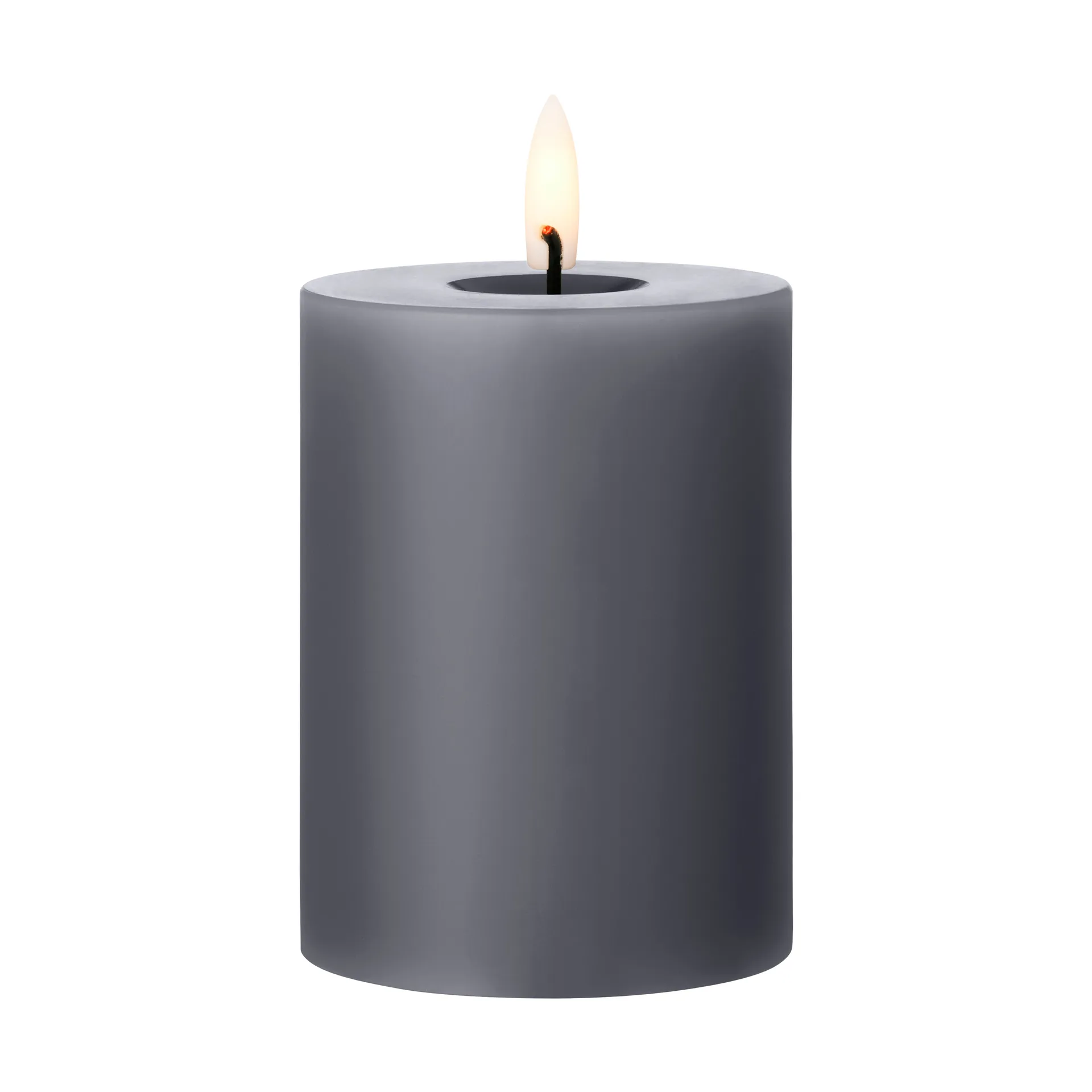 ester & erik Blockkerze LED, 74 Dark Slate, 10cm ester & erik