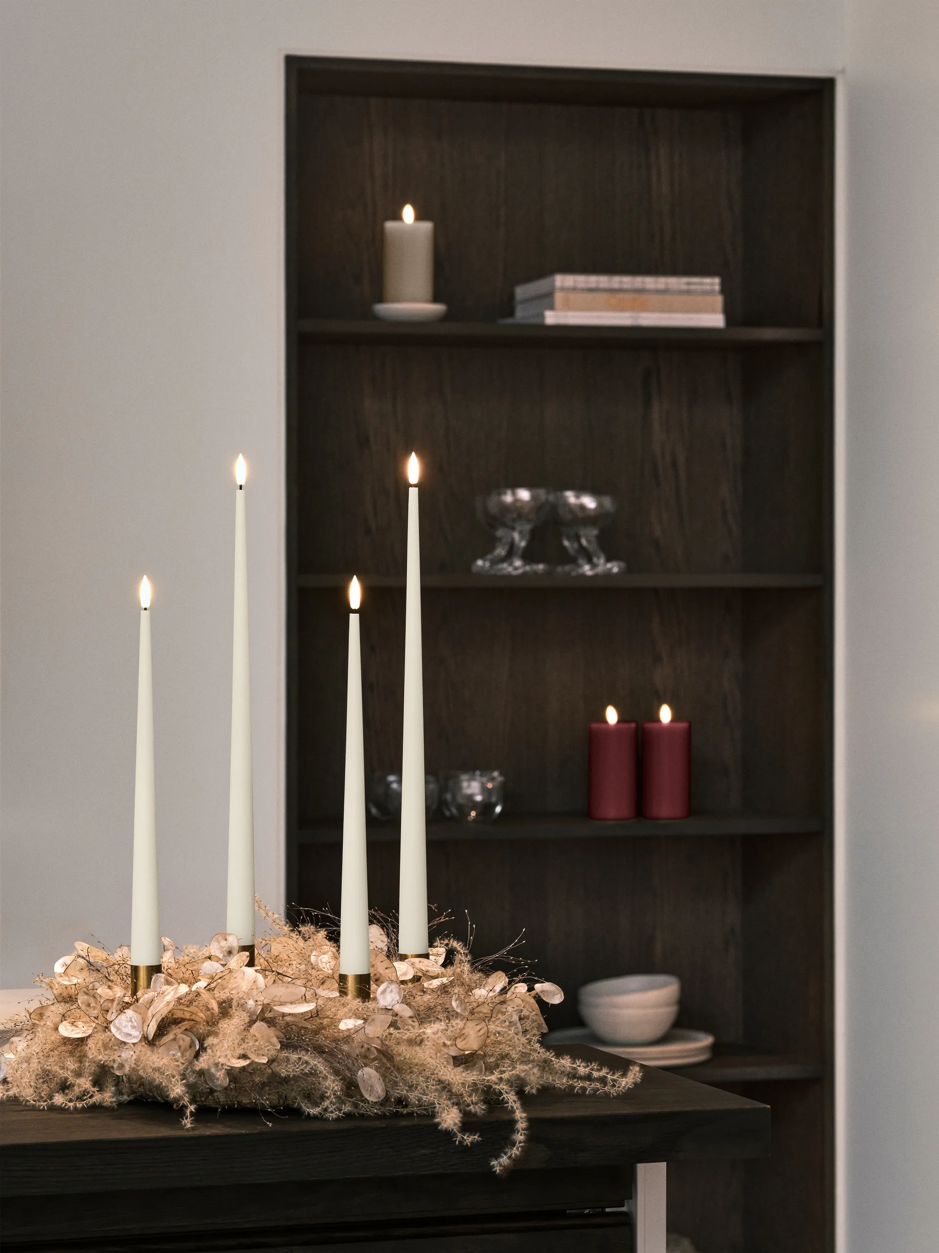 ester & erik blockljus LED, 44/2 Deep Wine, 15 cm ester & erik