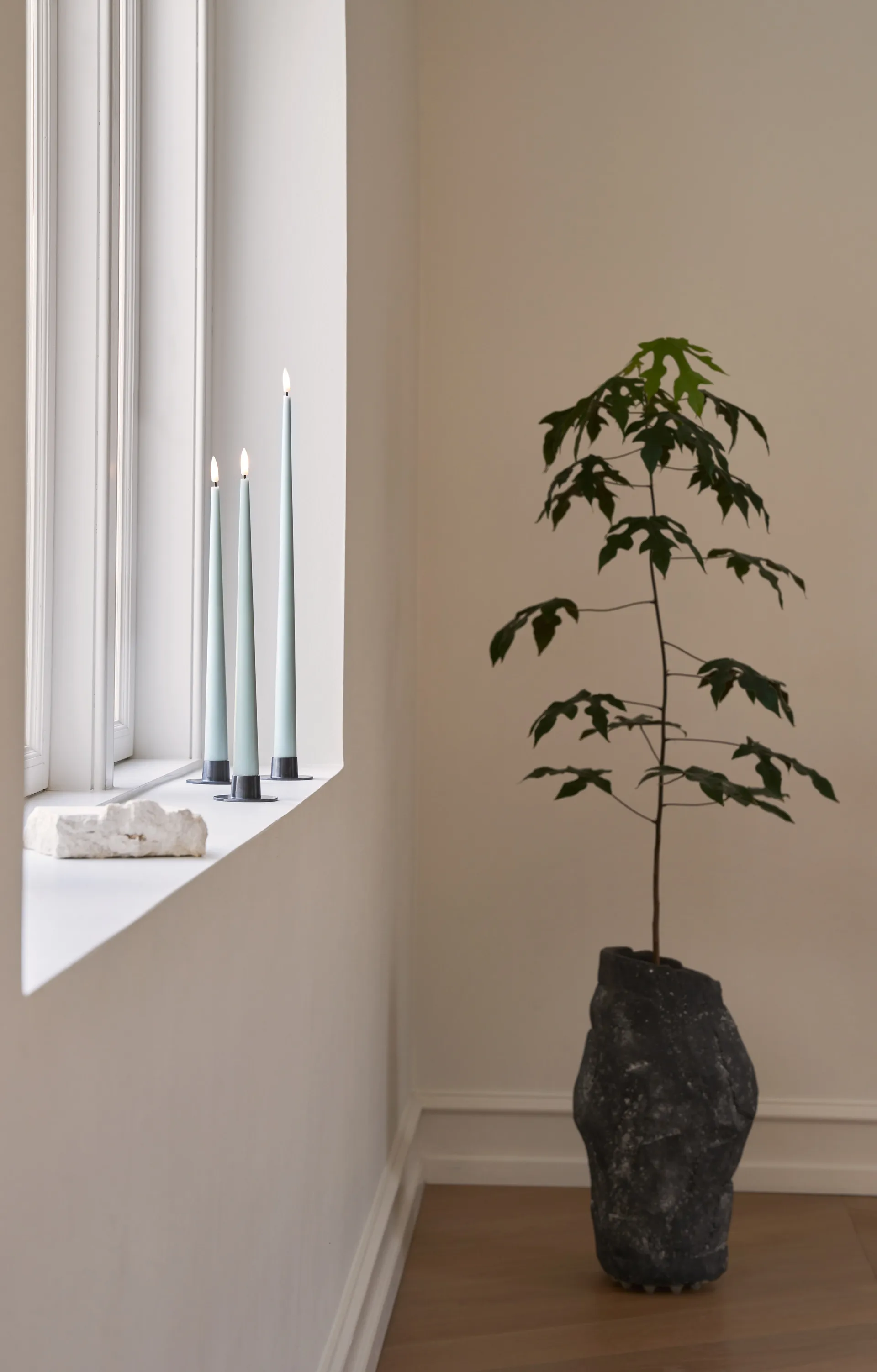 ester & erik Stabkerzen LED 2er-Pack, 67 Jade stone, 40cm ester & erik