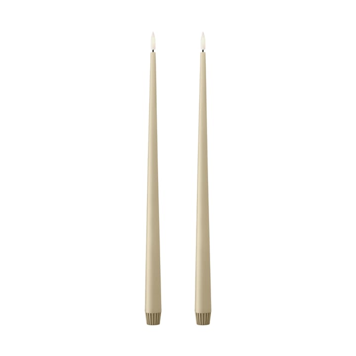 ester & erik taper candle LED 40 cm 2-pack - 14 Pale ginger - Ester & erik