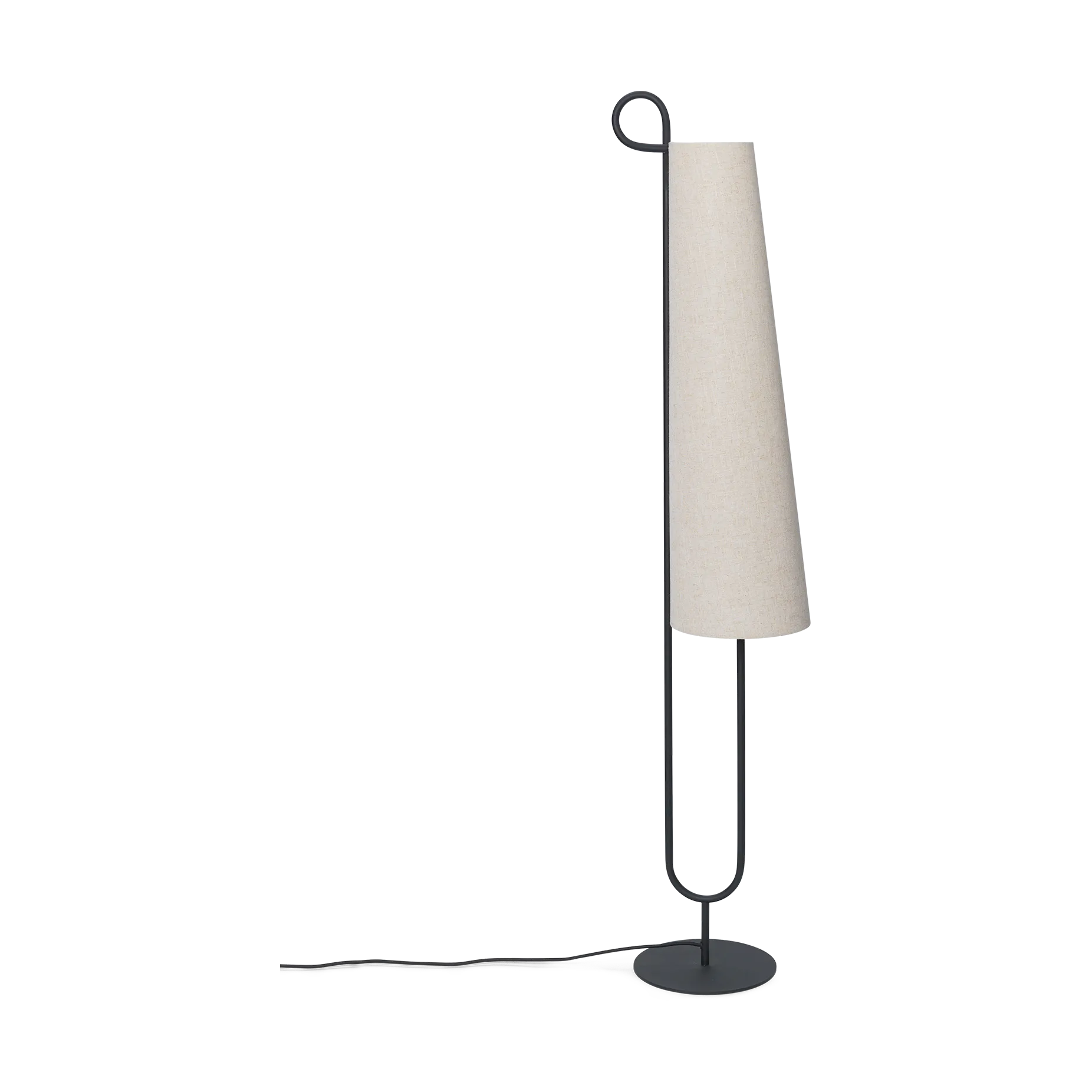 Ancora floor lamp, Black-Natural Ferm Living