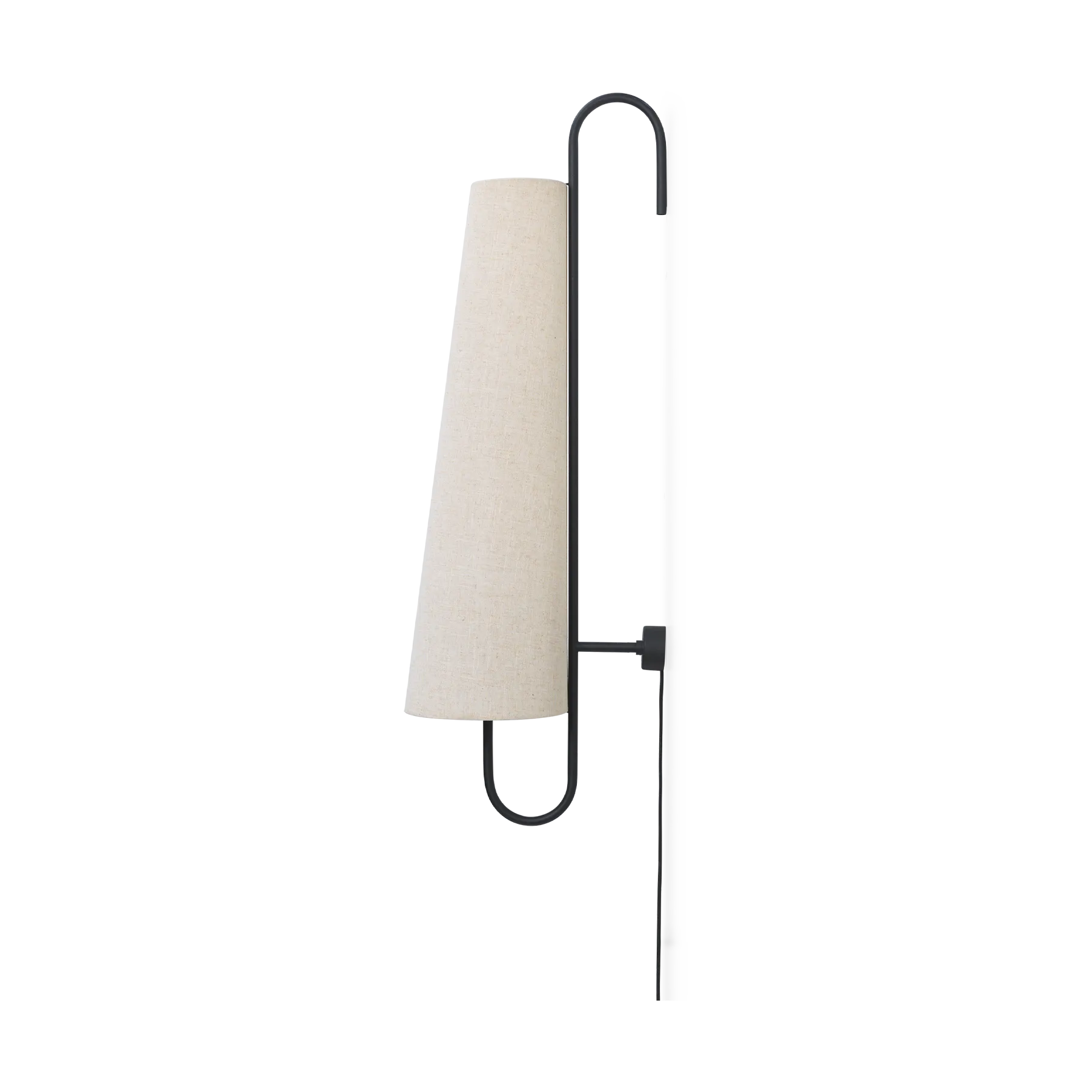 Ancora vägglampa, Black-Natural Ferm Living