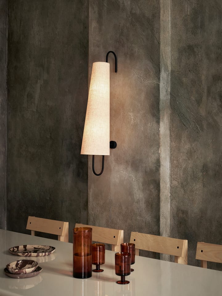 Ancora wall lamp, Black-Natural Ferm Living