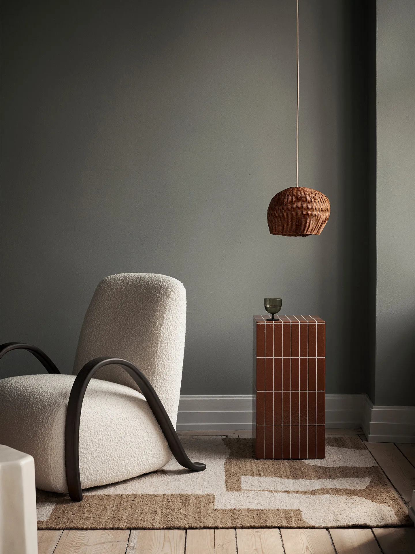 Drape lampskärm small, Natural Ferm Living