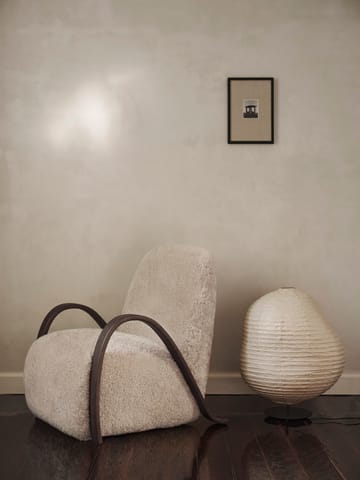 Kurbis floor lamp low - Natural-black - Ferm Living