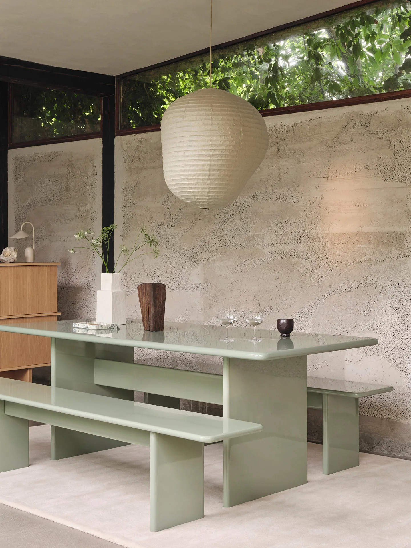 Kurbis Lampenschirm, 60 cm, Dark sage Ferm Living