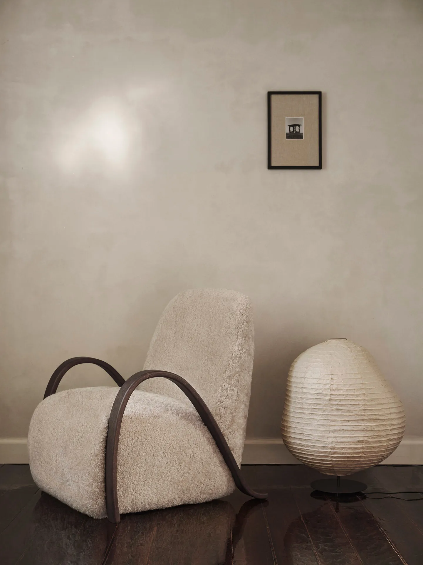 Kurbis Stehleuchte low, Natural-black Ferm Living