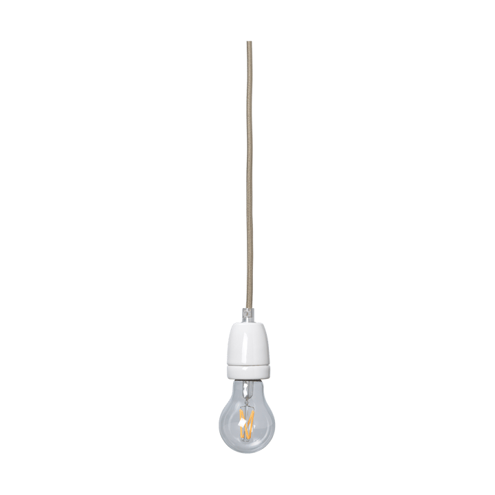 Textile cord with ceramic socket pendant - Dark Cashmere - Ferm Living