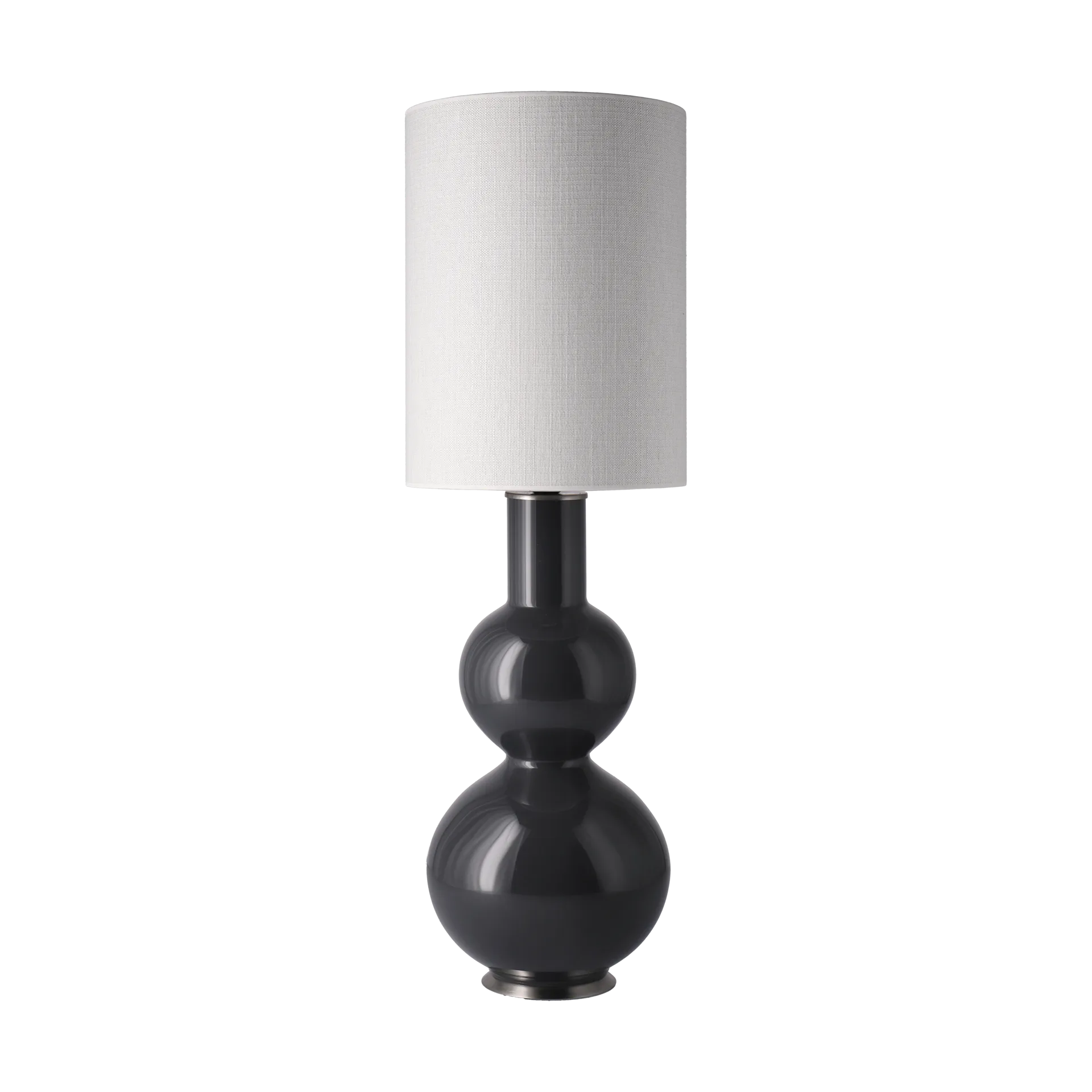 Augusta bordslampa grå lampfot, Babel Beige L Flavia Lamps
