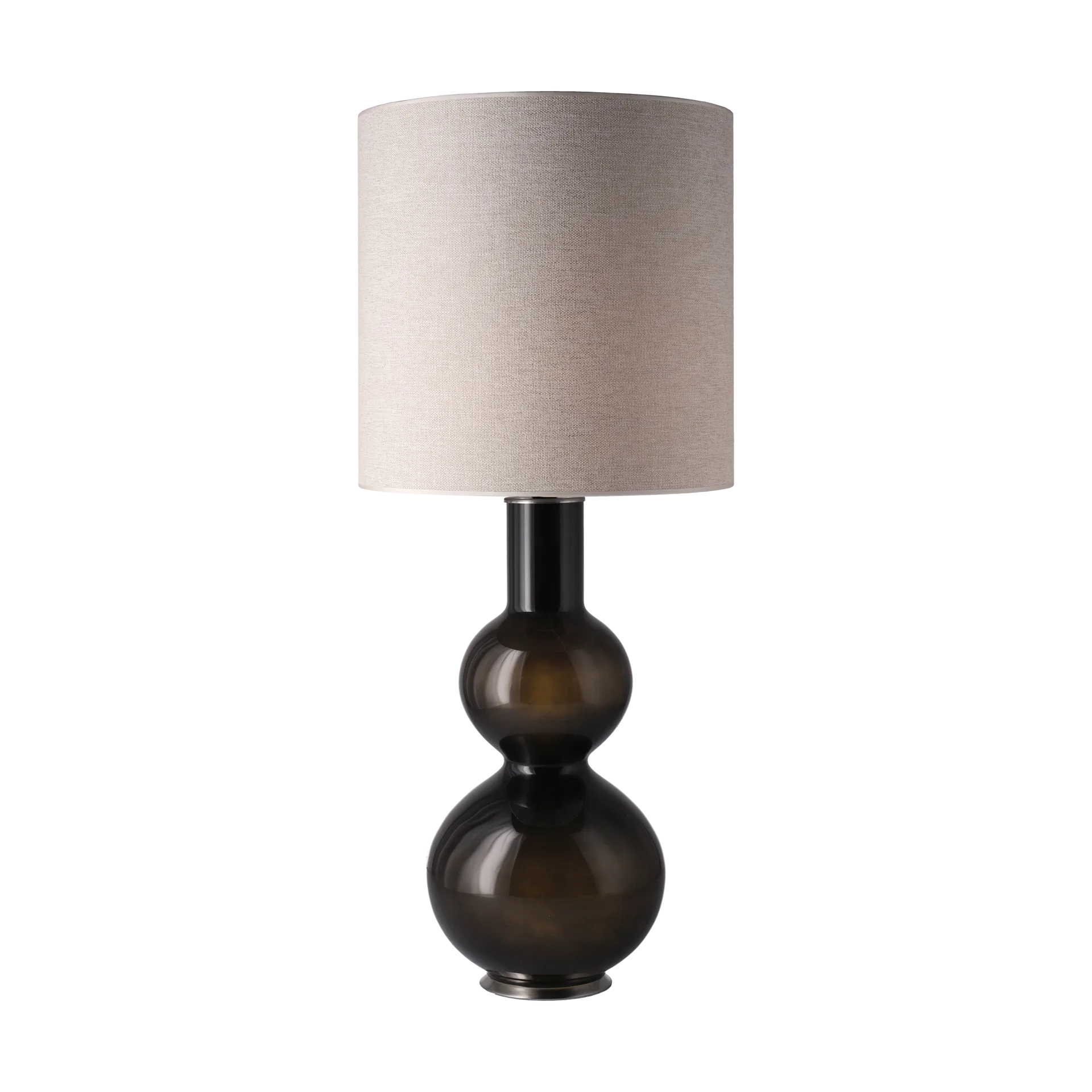 Augusta bordslampa svart lampfot, London Beige M Flavia Lamps