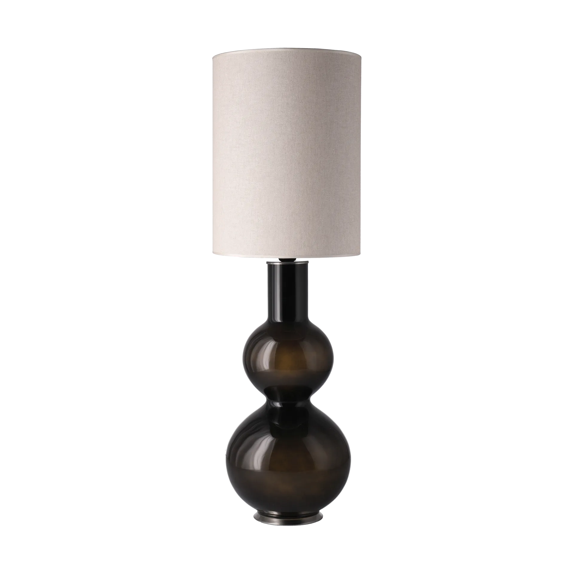 Augusta bordslampa svart lampfot, Milano Tostado L Flavia Lamps