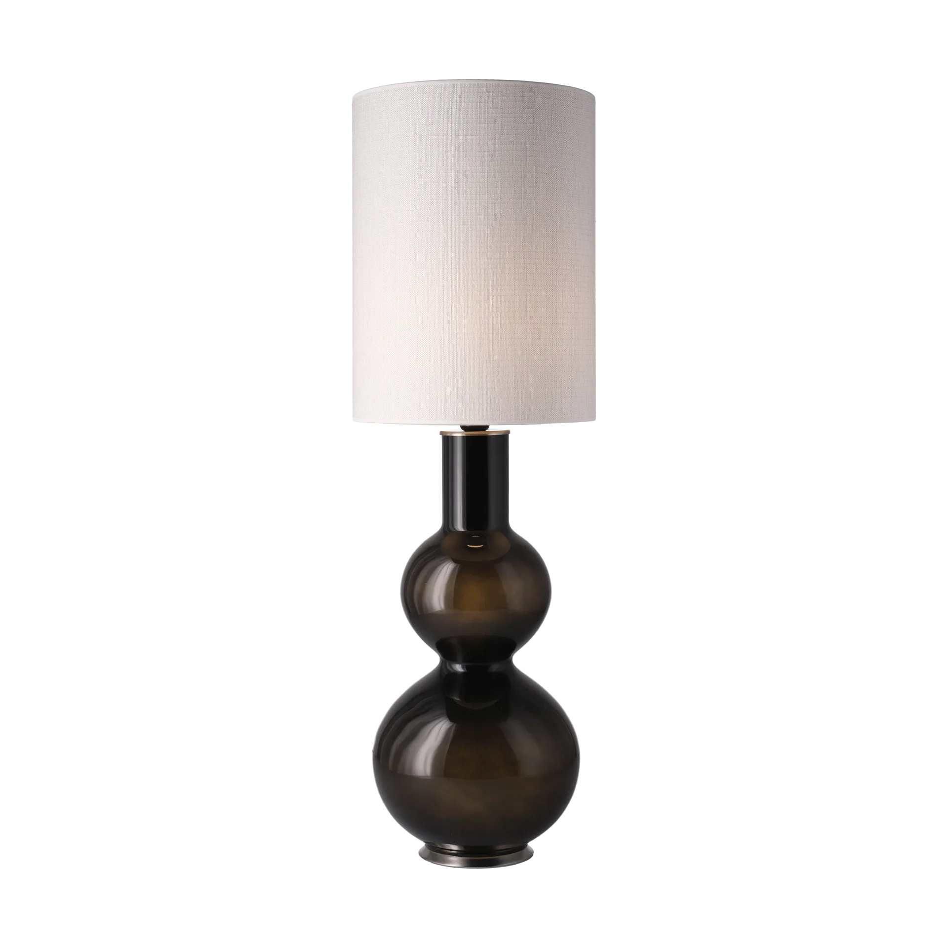 Augusta table lamp black lamp base, Babel Beige L Flavia Lamps