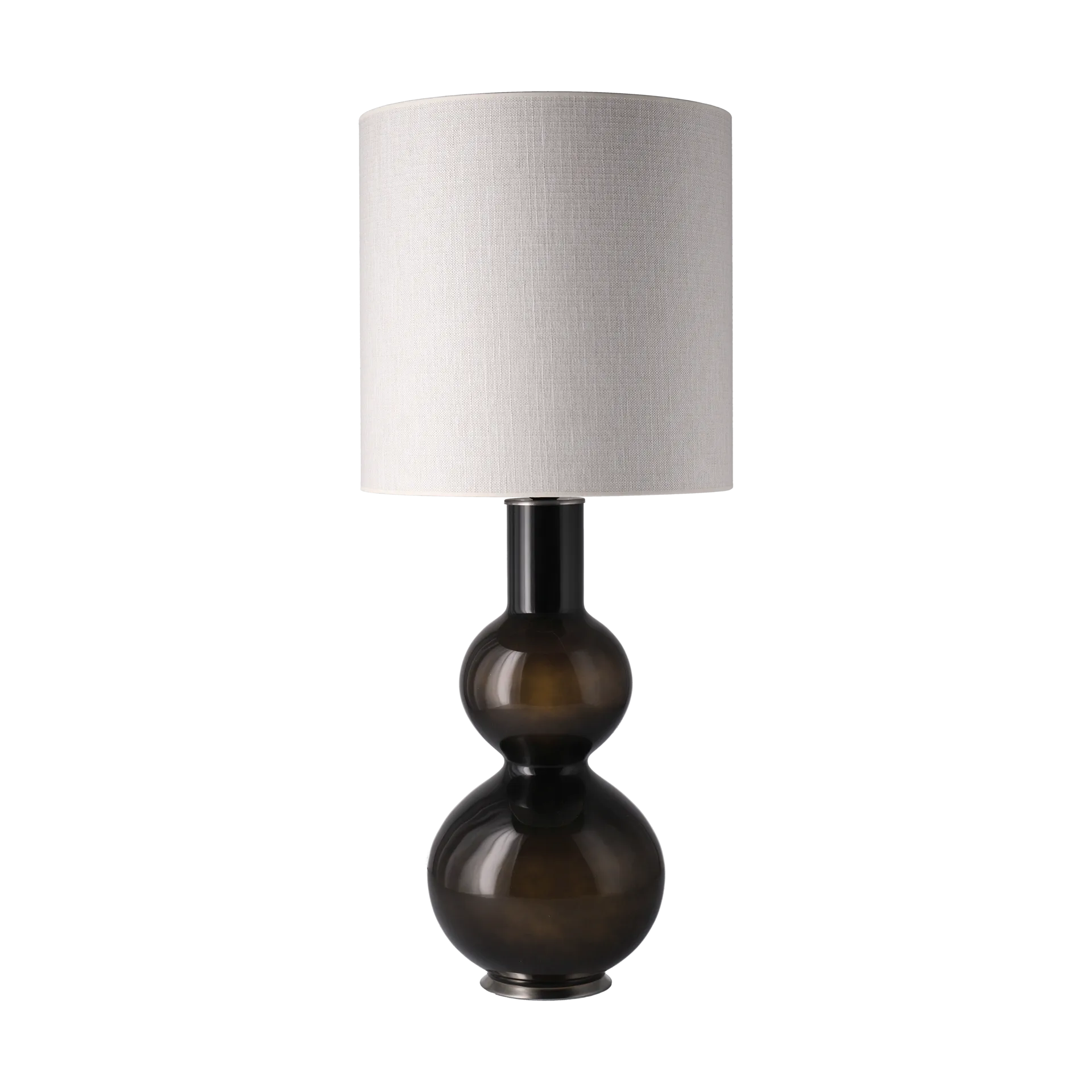 Augusta table lamp black lamp base, Babel Beige M Flavia Lamps