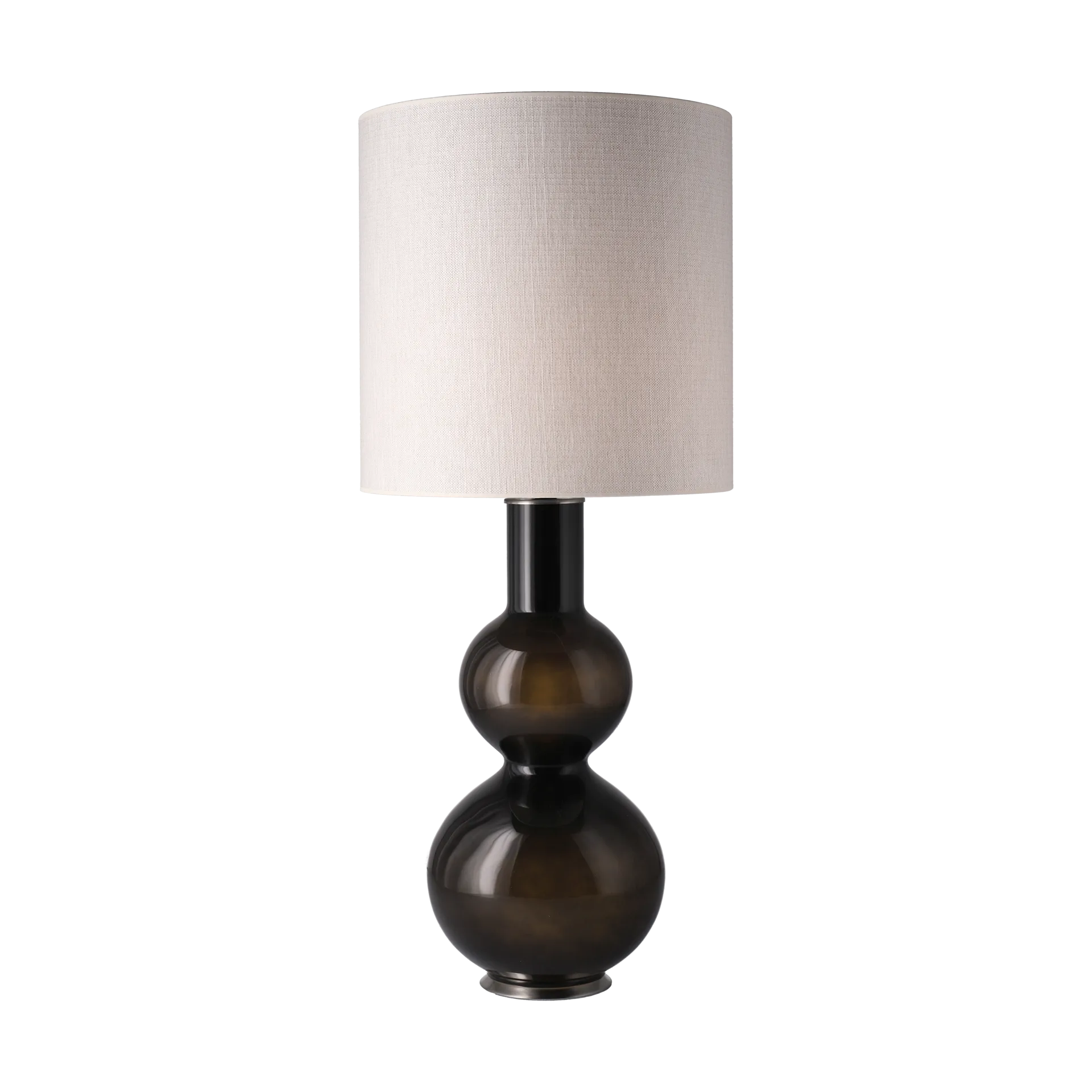 Augusta table lamp black lamp base, Babel Beige M Flavia Lamps